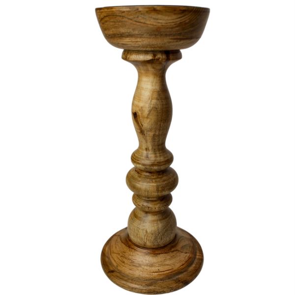 Wooden Table Top Candle Holder - 29cm x 13cm