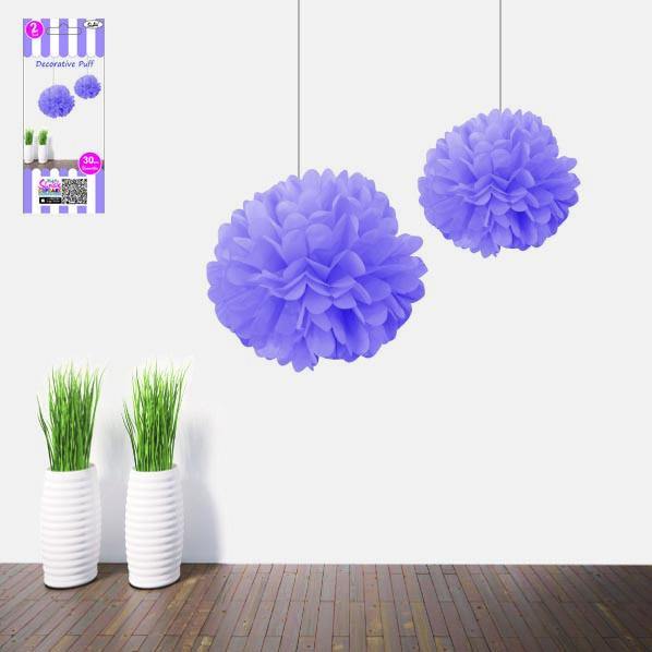 2 Pack Lavender Decorative Puff - 30cm