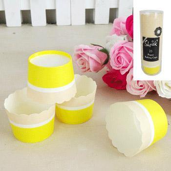 25 Pack Yellow Sorbet Baking Cup