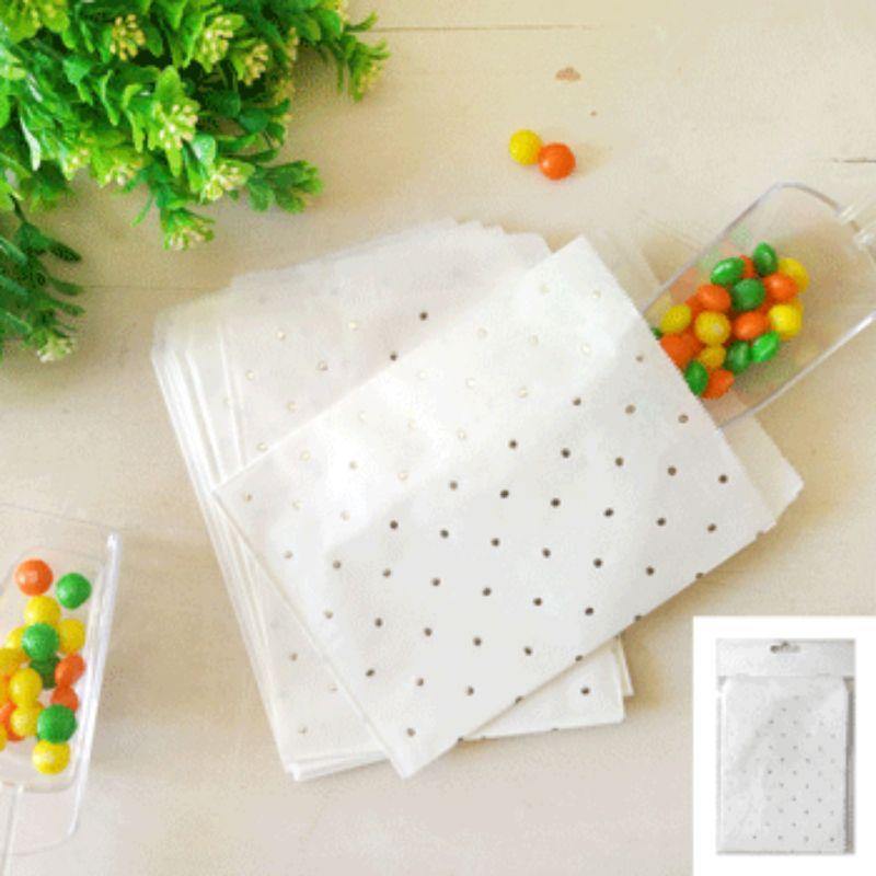 10 Pack Metallic Mini Silver Dotty Treat Bags - The Base Warehouse