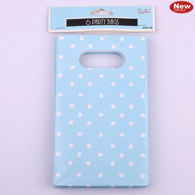 6 Pack Blue Party Bags - The Base Warehouse