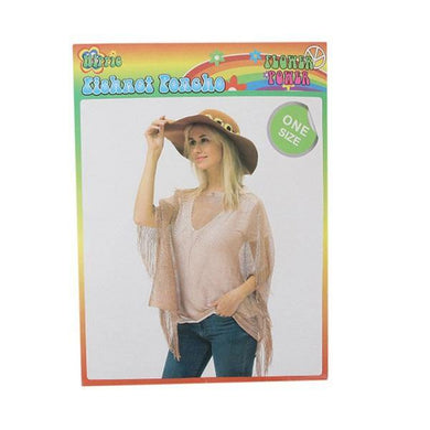 Adults Rose Gold Fishnet Poncho - The Base Warehouse