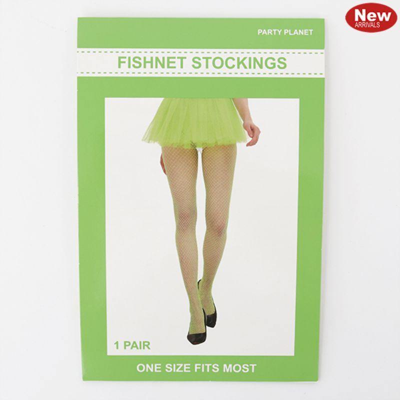 Womens Green Fishnet Tights - The Base Warehouse