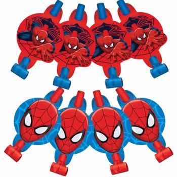 8 Pack Spiderman Blowouts with Medallions