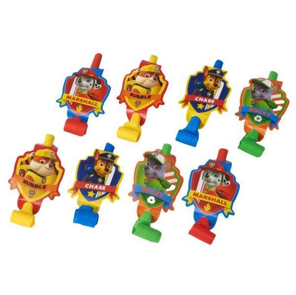 8 Pack Paw Patrol Blowouts - 13cm