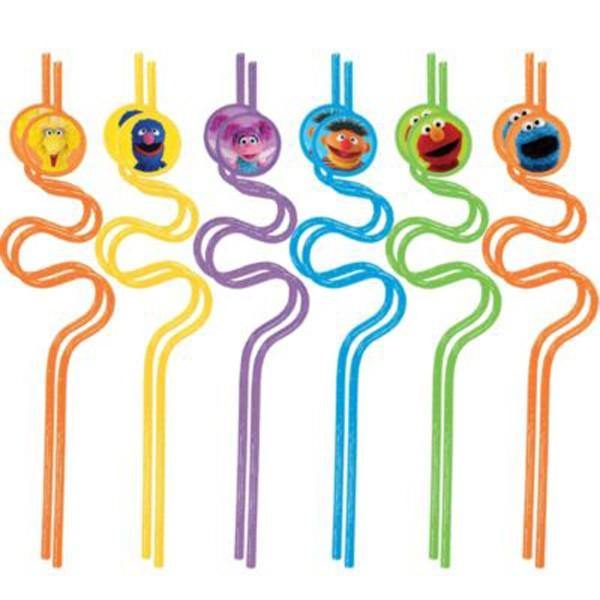 12 Pack Sesame Street Krazy Straws - The Base Warehouse