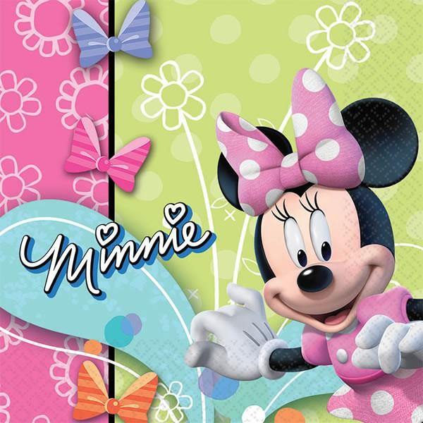 16 Pack Minnie Mouse Luncheon Napkins Bow-tique - 33cm x 33cm