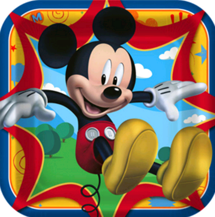 8 Pack Mickey Mouse Dinner Plates - 23cm - The Base Warehouse