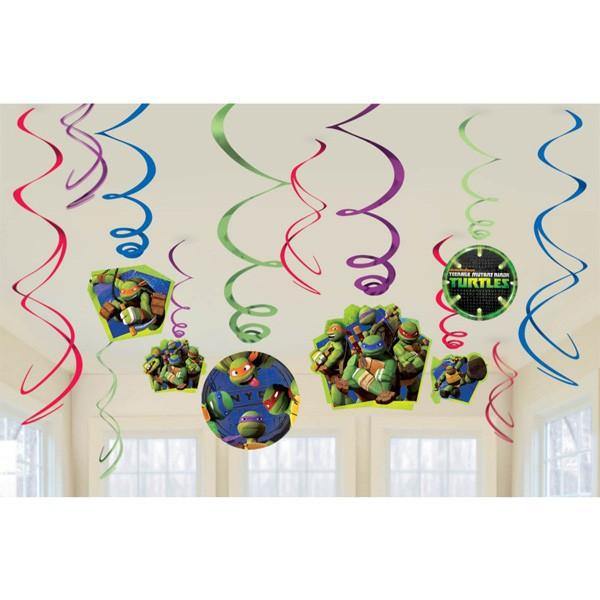 12 Pack Teenage Mutant Ninja Turtles Hanging Swirls
