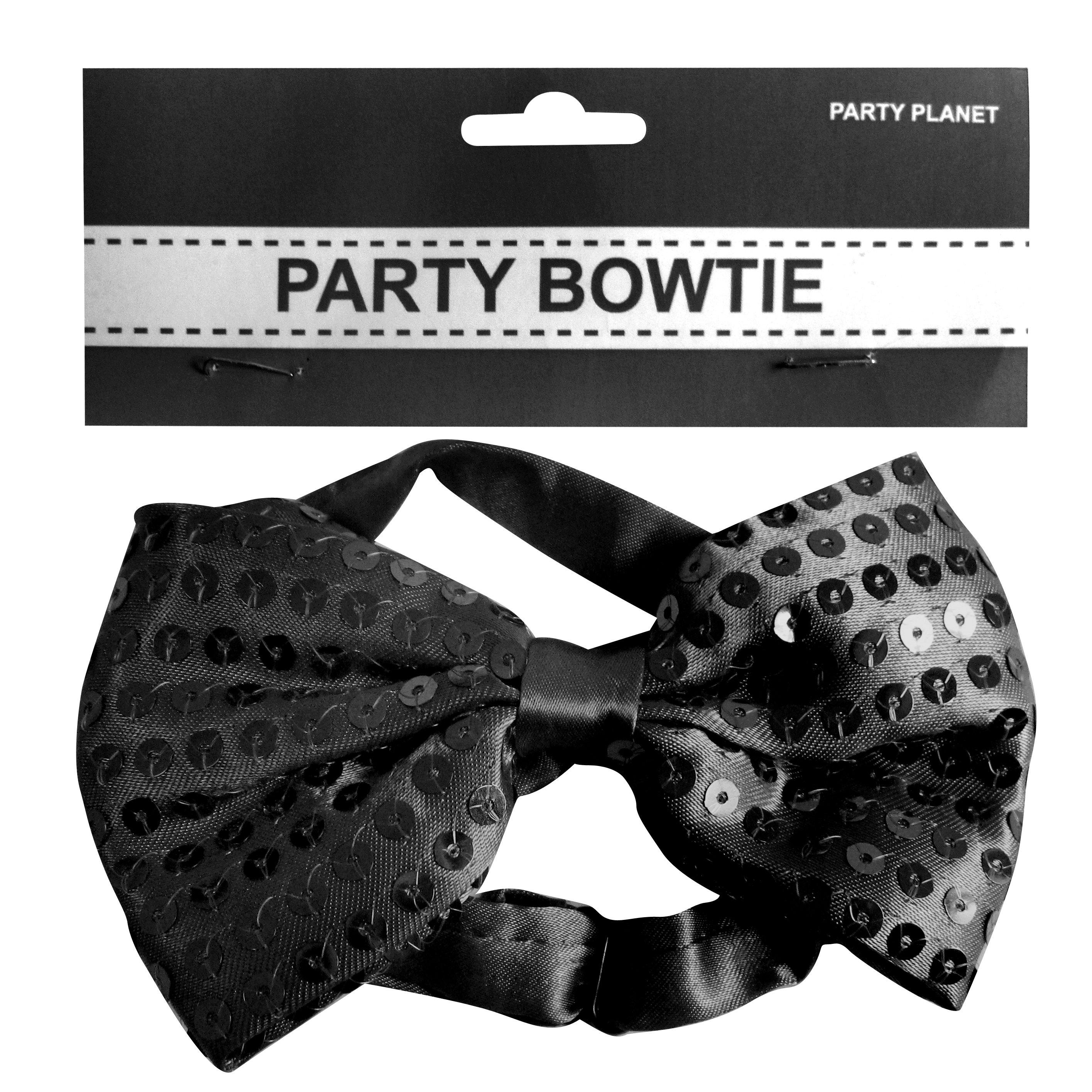 Black Sequin Bowtie - The Base Warehouse