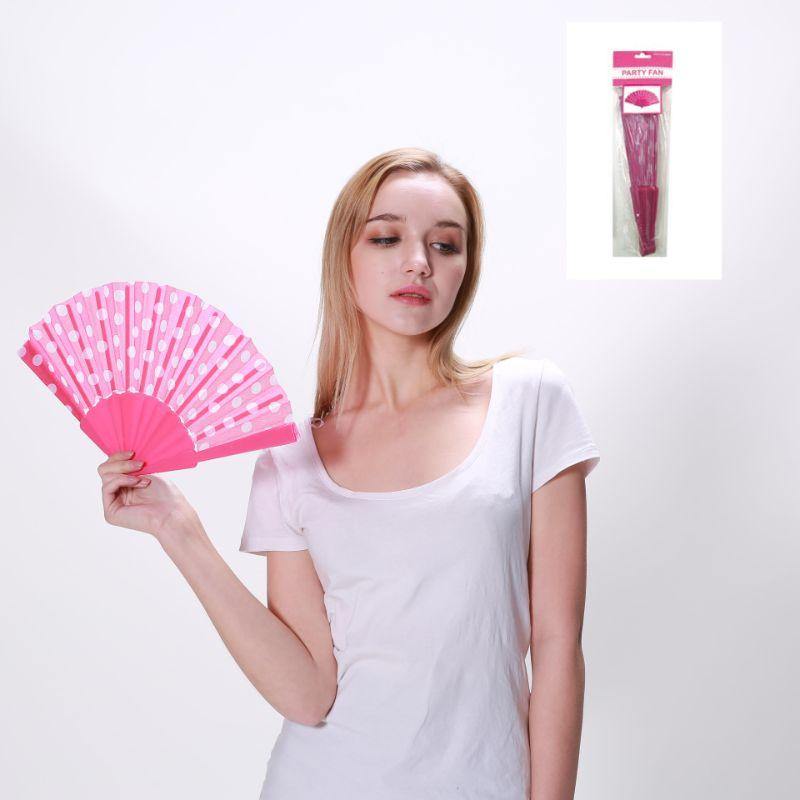 Pink Polka Dot Fan