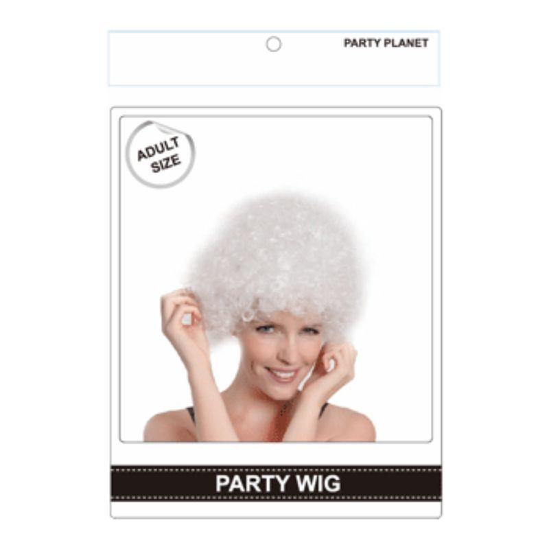 White Afro Wig - The Base Warehouse