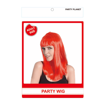 Red Long Wig - The Base Warehouse
