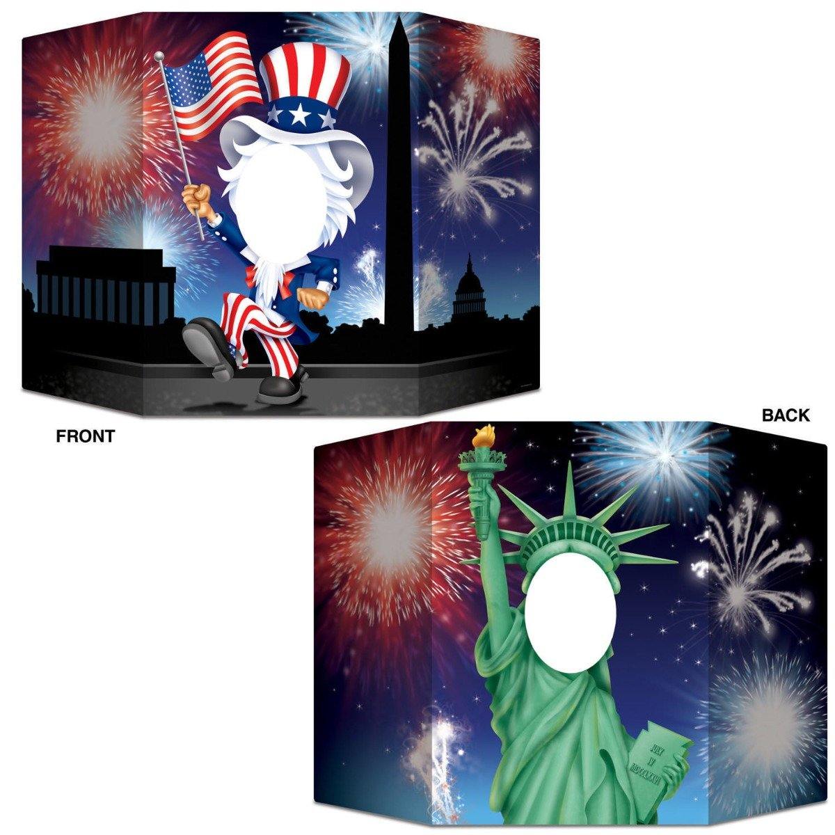 Double Sided American Patriotic Photo Prop - 89cm x 63cm