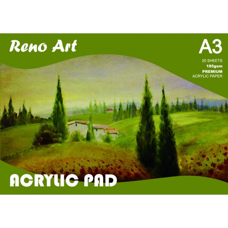 20 Sheets A3 Acrylic Pad - 185gsm