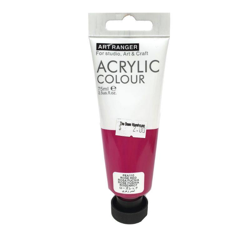 Art Ranger Rose Red Acrylic Paint - 75ml - The Base Warehouse