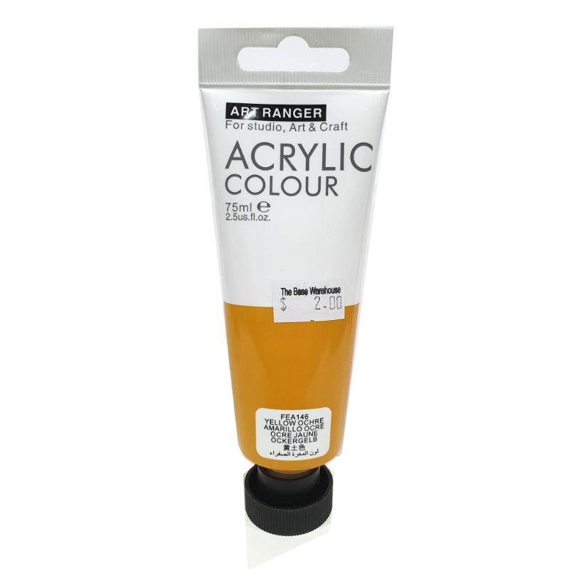 Art Ranger Yellow Ochre Acrylic Paint - 75ml - The Base Warehouse