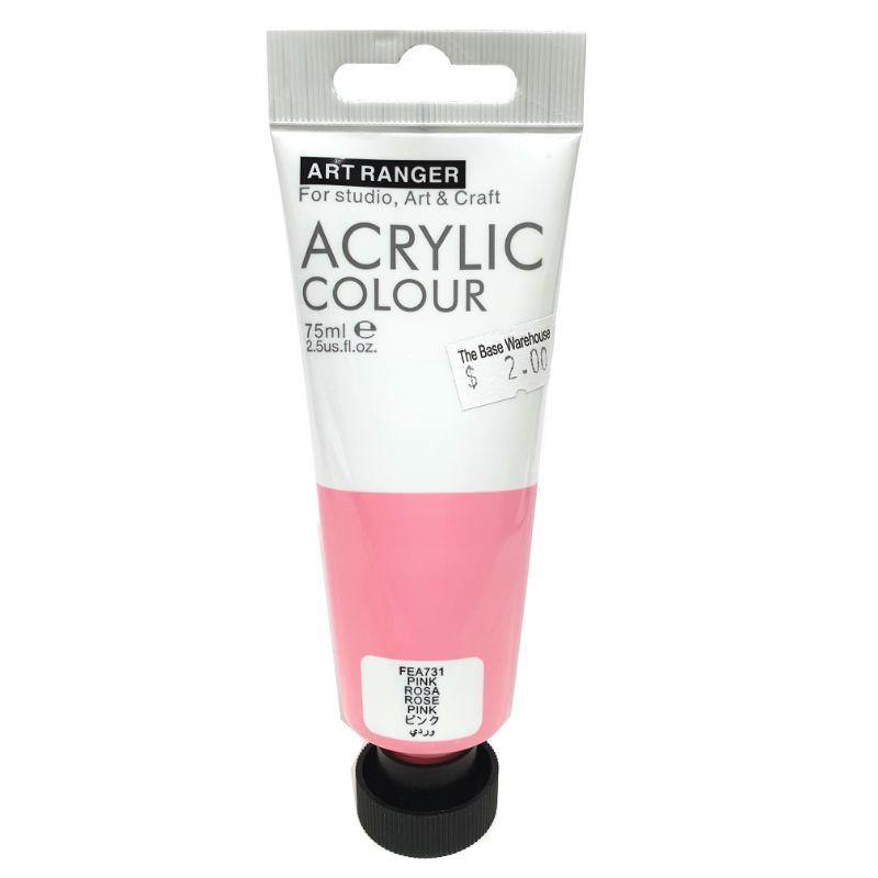 Art Ranger Pink Acrylic Paint - 75ml - The Base Warehouse