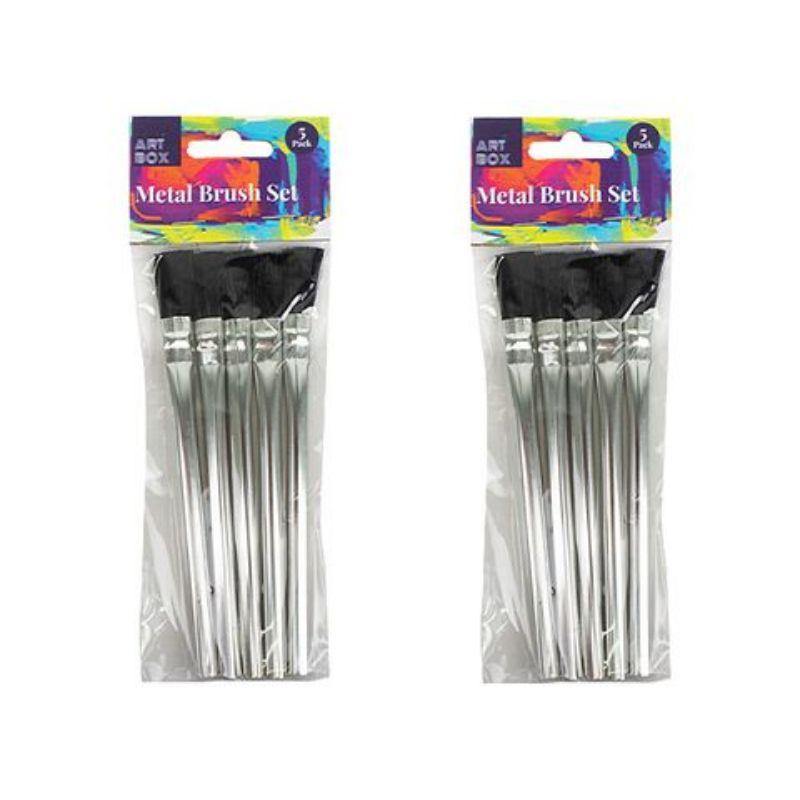 5 Pack Metal Brush Set - 14.5cm - The Base Warehouse