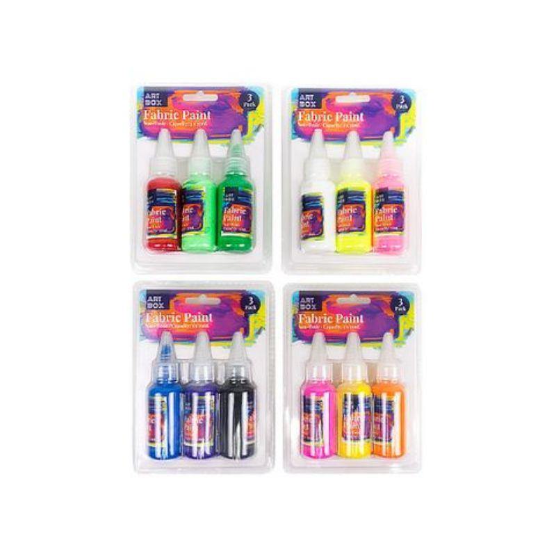 3 Pack Fabric Paint Set - 35ml - The Base Warehouse