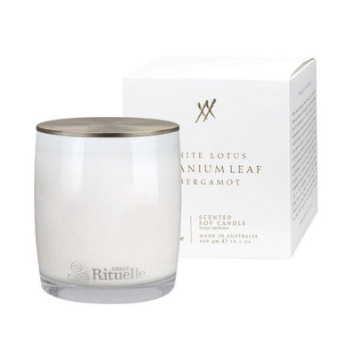 Alchemy - White Lotus, Geranium Leaf & Bergamot Soy Candle - 400g - The Base Warehouse