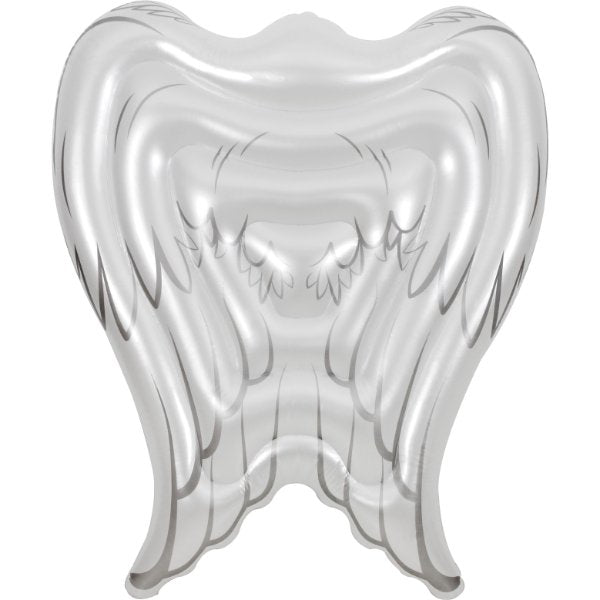 Inflatable Pearl White Angel Wings Air Bed - 1.71m x 1.45m