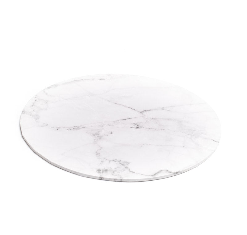 Round Marble Print Food Presentation Board - 35cm