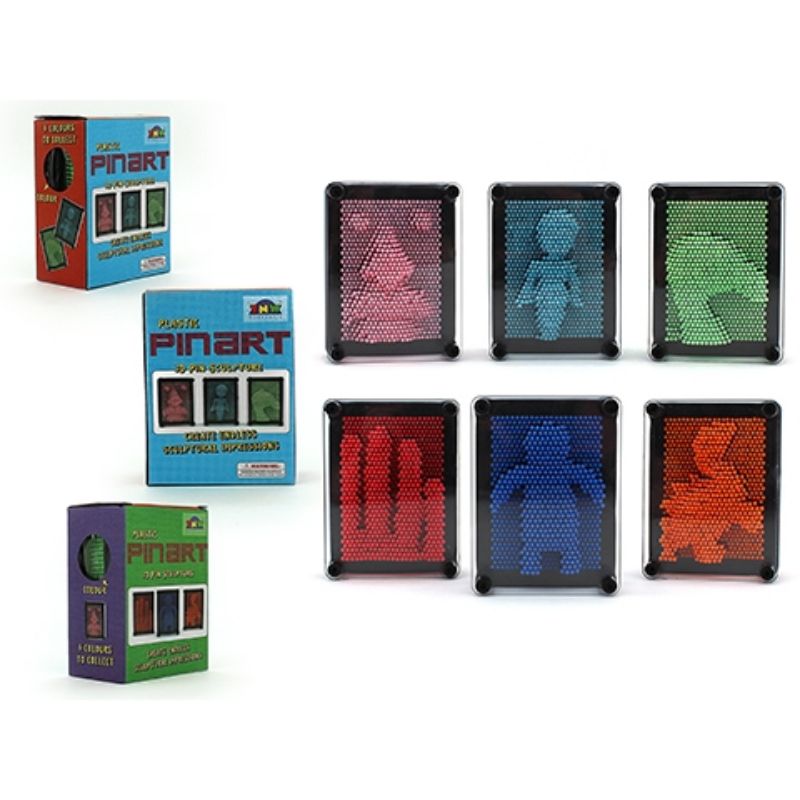 Coloured Plastic Pinart - 12.5cm x 9.5cm