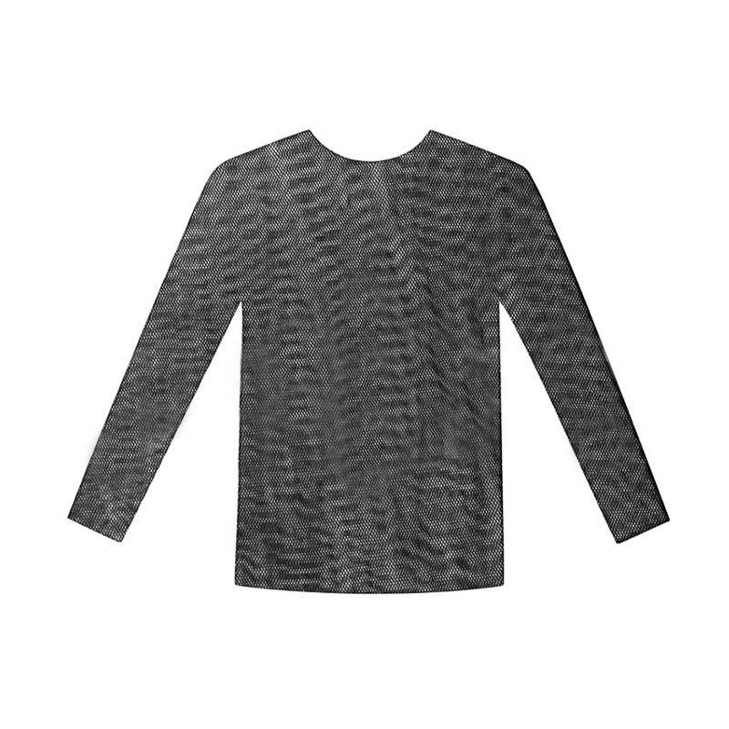 Black Long Sleeve Mesh Top - The Base Warehouse