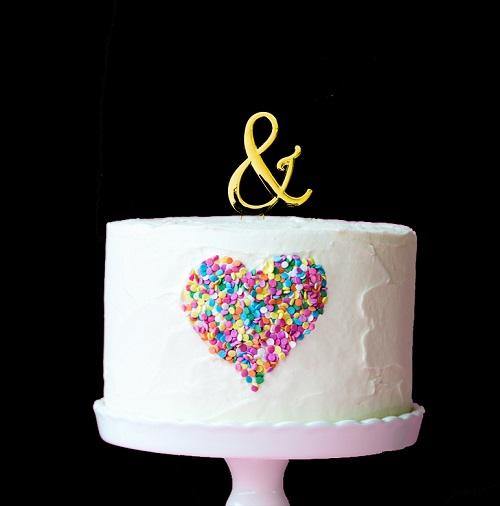 Symbol & Gold Cake Topper - 7cm