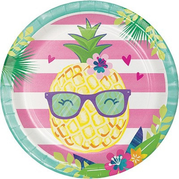 8 Pack Pineapple N Friends Dinner Plates