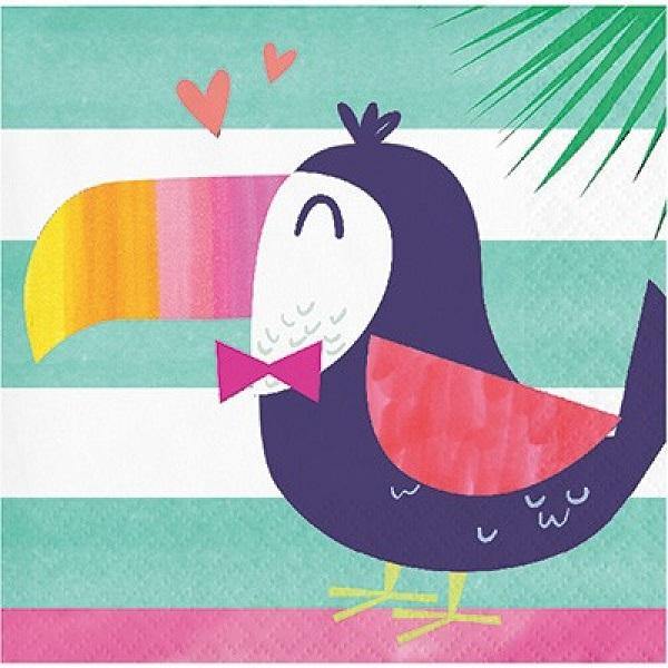 16 Pack Pineapple N Friends Beverage Napkins - The Base Warehouse