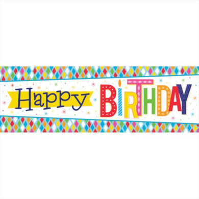 Bright Birthday Giant Party Banner - 50cm - The Base Warehouse