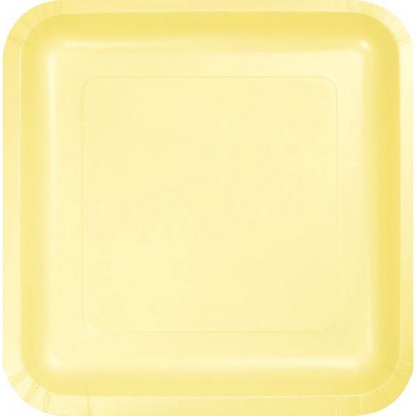 18 Pack Mimosa Square Paper Dinner Plates