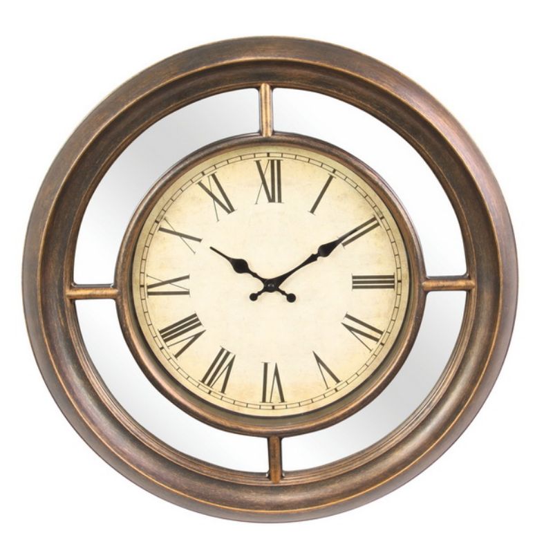 Antique Clock with Mirror - 55cm