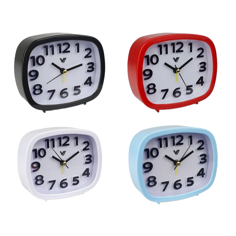 3D Number Alarm Table Clock With Light - 12cm x 10cm x 4cm