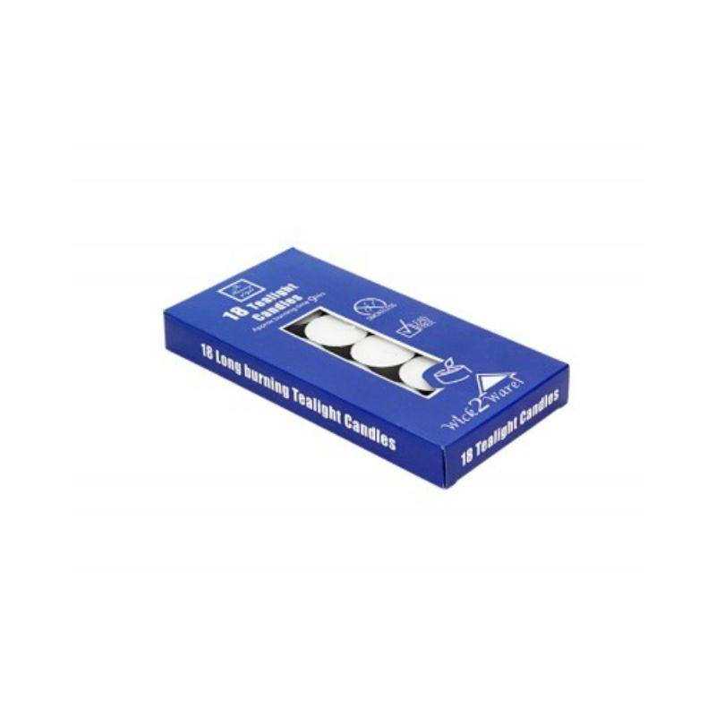 18 Pack T-Lite Candles in Blue Box - 9hrs - The Base Warehouse