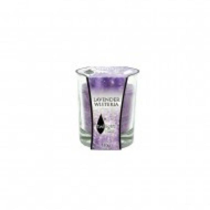 Lavender Wisteria Candle Jar - 6.8cm x 8.4cm - The Base Warehouse