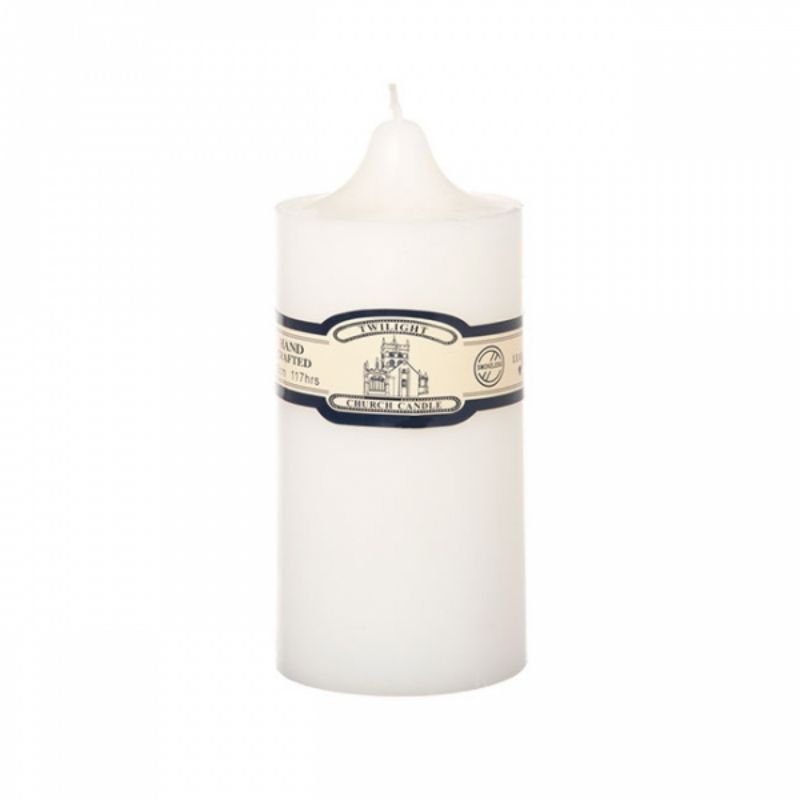 White Church Candle - 9cm x 20cm