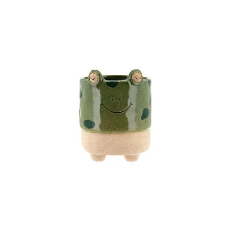 Round Frog Pot - 10.8cm x 11.3cm x 13.6cm - The Base Warehouse
