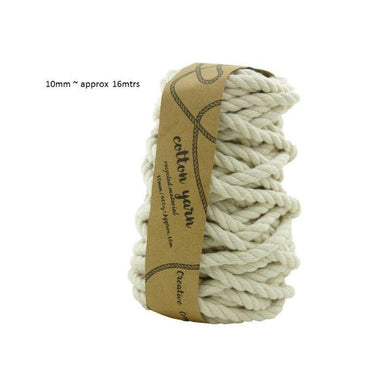 Macrame Natural Cotton Yarn 10mm x 16m - The Base Warehouse