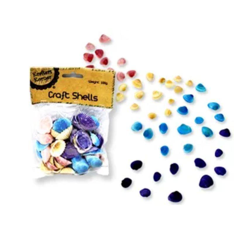 Painted Clam Shells - 100g