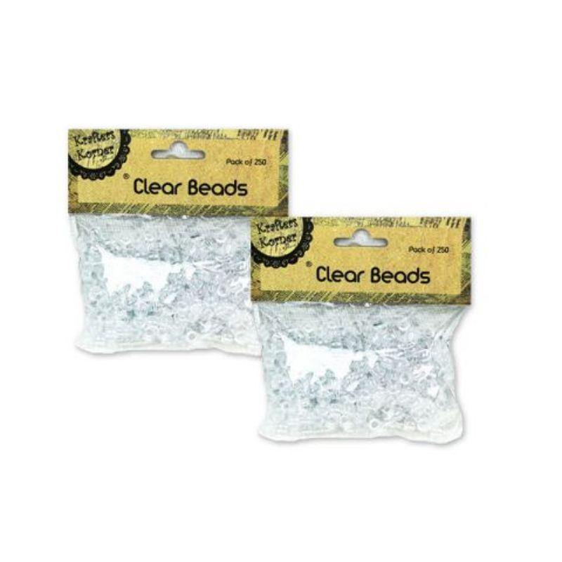 250 Pack Clear Beads