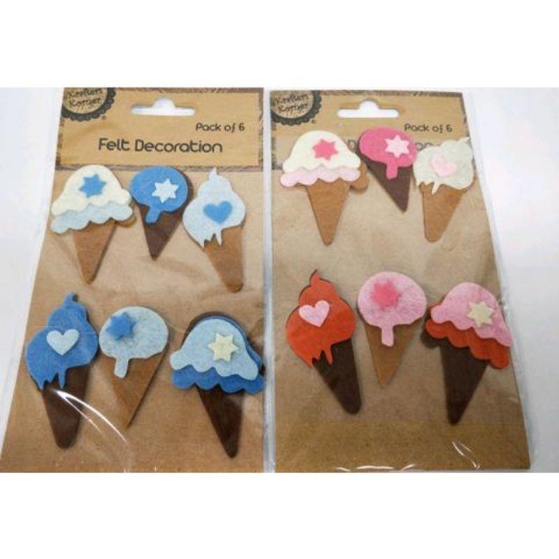 5 Pack Felt Icecreams