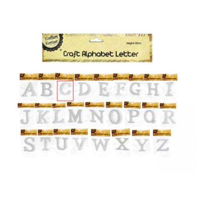 White Alphabet Letter C - 20cm - The Base Warehouse