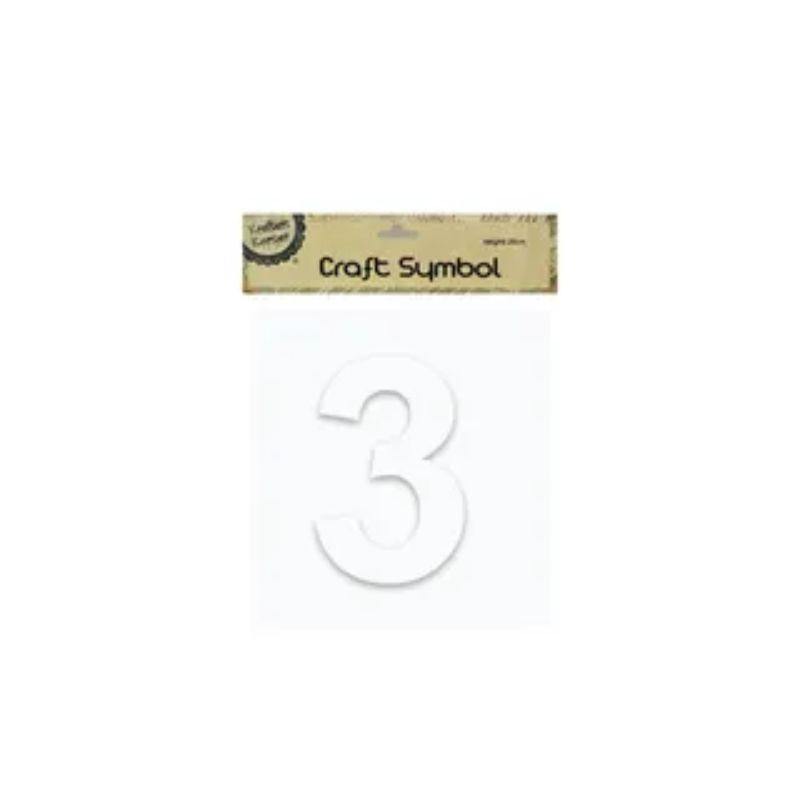 White Craft Number 3 - 20cm