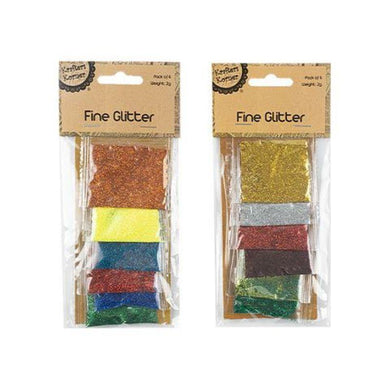 6 Pack Super Fine Craft Glitter - The Base Warehouse