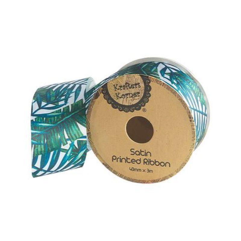 Tropical Print Ribbon - 40mm x 3m - The Base Warehouse