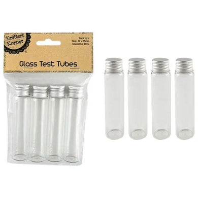 4 Pack Craft Glass Test Tubes - 95ml - The Base Warehouse