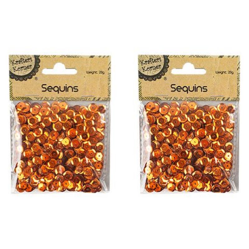 Orange Round Laser Sequin - 20g